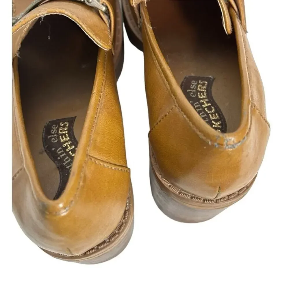 Y2K Chunky Platform Heels Brown Skechers Somethin Else Size 7.5